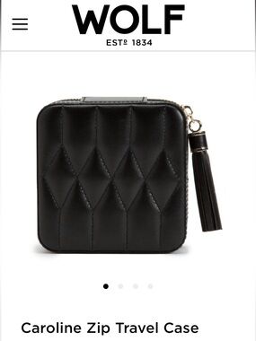 WOLF Caroline Zip Travel Case in black
